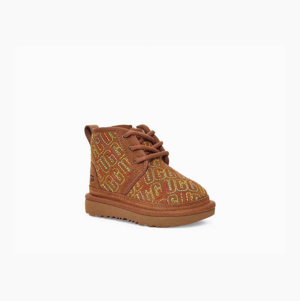 UGG Neumel II Graphic Stitch - Boots Småbarn - Brune (NO-E564)